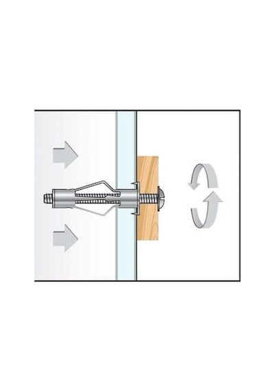 Çelik Alçıpan Boşluk Dübel Frt Tuğla Duvar Bims Paraşüt Dübeli 5x62 Metal 5 Adet