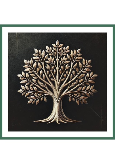 En-cag Bronz Ağaç Kanvas Tablo 60x60cm Bss