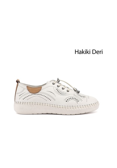 Gönderi(R) Gönderi R Kadın Bej Bağcıklı Hakiki Deri Comfort Ayakkabı Dyza82942626