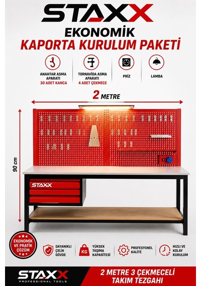Staxx Kapse1012 Kaporta Servis Açılış Paketi Tam Donanımlı Oto Servis Seti Kaporta Kurulum Servisi