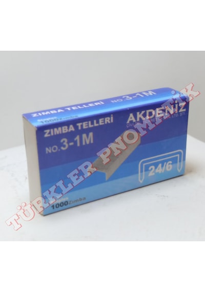 Akdeniz 24-6 Ofis Tipi Zımba Teli 1000 Ad.