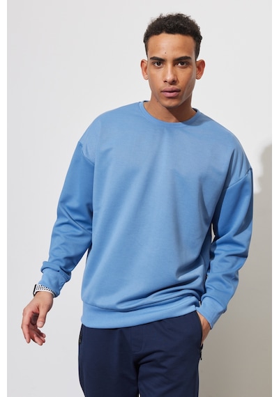 AC&Co / Altınyıldız Classics Erkek İndigo Oversize Fit Bol Kesim Bisiklet Yaka Düz Sweatshirt 4A5221200005INDS İndigo AC&Co / Altınyıldız Classics Erkek İndigo Oversize Fit Bol Kesim Bisiklet Yaka Düz Sweatshirt 4A5221200005INDS İndigo