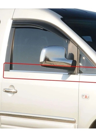 Vw Caddy 2003-2014 Model Arası Krom Cam Çıtası 4 Parça Paslanmaz Çelik