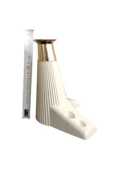 Zeygen Zirve Çizgili Mobilya Ayağı Baza Koltuk Ayağı 4 Adet 15Cm Beyaz (521003390)