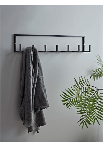 Askılık Metal Havlu Banyo Askılığı Duvara Monte Askılık Siyah