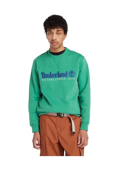 Timberland Embroidery Logo Brush Back Crew Neck Erkek Sweatshirt - Tb0a65dd 001