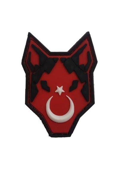 Terrien Premium Giyim Süsü Yama Teçhizat Single Sword 3d Plastik Kurt Kol Arması - Cırtlı Arma Peç Çok Renkli