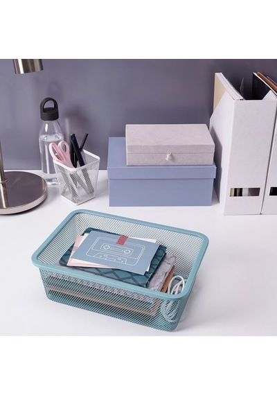Ikea Trofast Saklama Kutusu, Gri-mavi, 20x30x10 Cm
