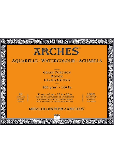Arches Sulu Boya Blok Defter Rough 300G 20 Yaprak 31X41