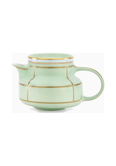 Ginori 1735 Retro Tarzda Colonna Çaydanlık Porselen 770ml Şık Altın Detaylı Çaydanlıklar 178 Çok Renkli