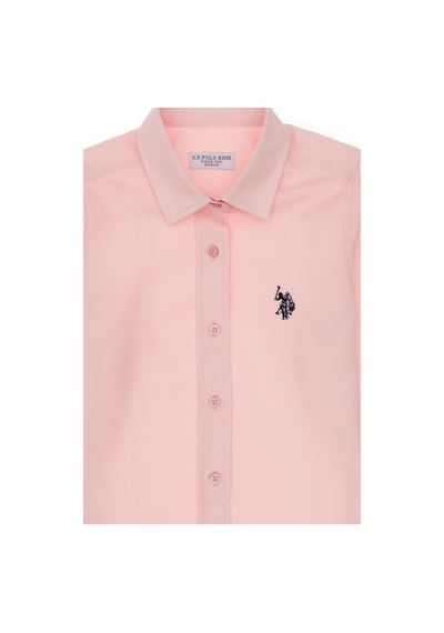 U.S. Polo Assn. Kız Çocuk Açık Pembe Uzun Kollu Basic Gömlek 50306588-VR078