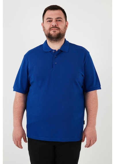Buratti Pamuklu Regular Fit Büyük Beden Erkek Polo Yaka T Shirt 5902127B Saks