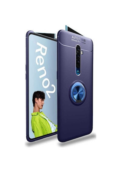 Oppo Reno 2Z Kılıf Yüzüklü Kamera Korumalı Range Ring Silikon Kılıf