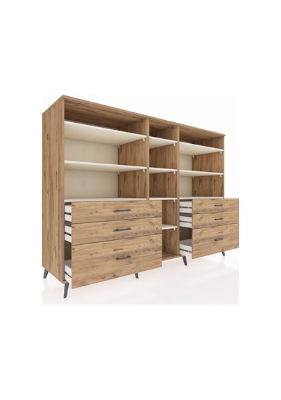 Kronos Dolap 10 Raflı 6 Çekmeceli 220x59x163 Çam-aytaşı/çam Aytası/atlas Çam - Atlas Çam Kronos Dolap 10 Raflı 6 Çekmeceli 220x59x163 Çam-aytaşı/çam Aytası/atlas Çam - Atlas Çam