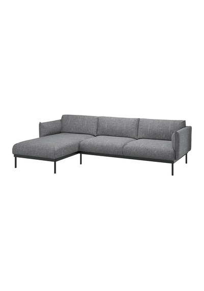 Ikea Gri Modern Kanepe - Uzanma Koltuklu 3'lü Kanepe