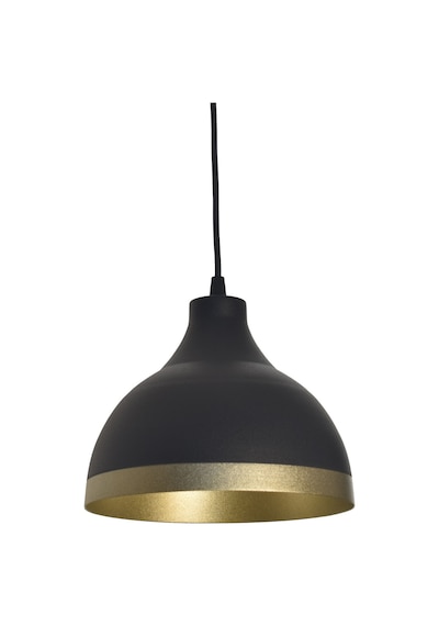 Ada Modern Mutfak Cafe Metal Siyah İçi Gold Renkli Gold Şeritlitekli Sarkıt Avize Çap 20cm Diğer