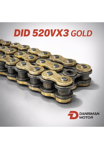 Dıd Dıd 520vx3 Gold Motosiklet Zinciri 120 Bakla