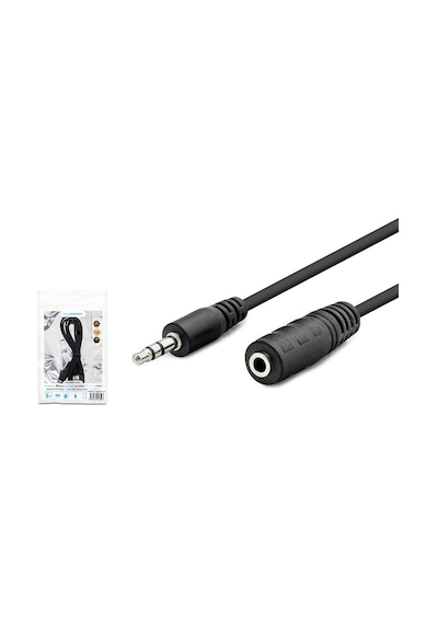 3.5 Mm Aux Uzatma Kablosu 1.2 M - Siyah Hdx1004 Evimdeyokyok