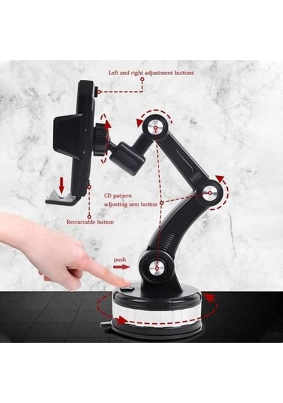 Telefon Tutucu Ula Güçlü Vantuzlu Torpido Üstü Ve Cama Yapışan Araç Içi Telefon Tutucu 360 Döner