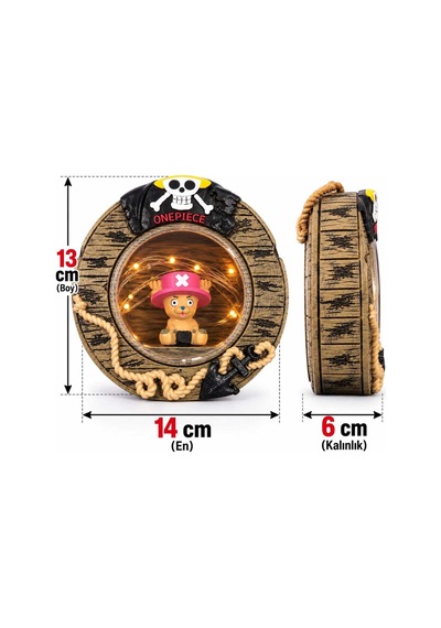 One Piece Monkey D. Luffy Varil Tasarımlı Led Işıklı Biblo & Gece Lambası Chopper I Chopper I