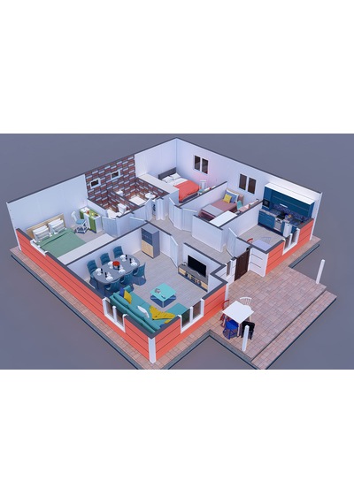 100 M² Prefabrik Ev