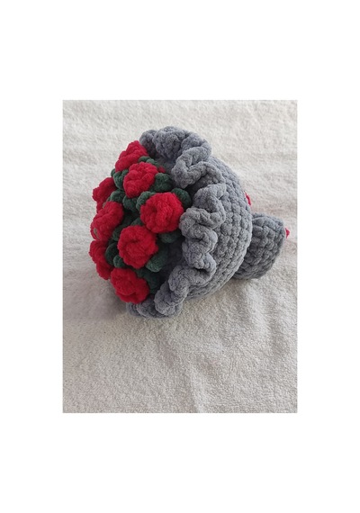 Amigurumi Kadife Buket Elemeği Hediyelik +- 16 Cm
