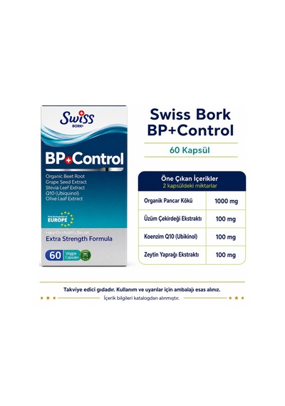 Swiss Bork Bp+control Bitkisel Kompleks Ve Koenzim Q10 60 Kapsül