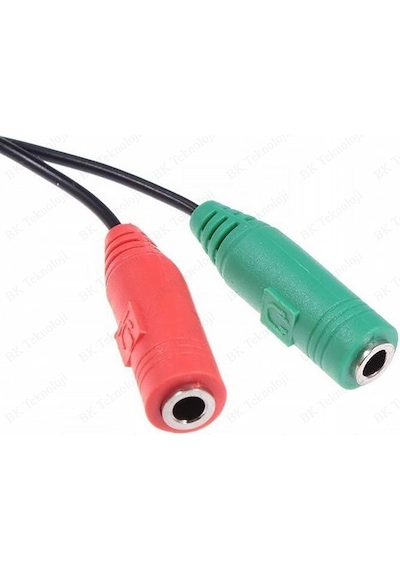 3.5mm Stereo Kulaklık Mikrofon Ses Ayırıcı Kablo Adaptörü