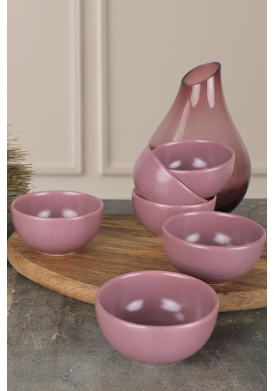 Keramika Mat Violet Bulut Çerezlik Sosluk 8 CM 6 Adet