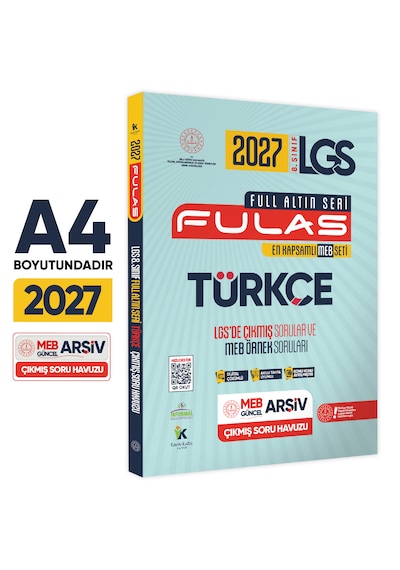 2027 8.sınıf Full Lgs Altın Seri Fulas Meb Çıkmış Soru Bankası Ve Lgs 12li Online Set Baskı Ücreti