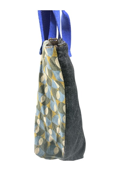 Vintage Salaş Çok Renkli Orta Boy Günlük Seyahat Gezi Omuz Çantası 36cmx34cm Siyah - Taş