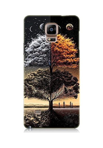Samsung Galaxy Note 4 Uyumlu Gece Ve Gündüz Desenli Silikon Kılıf