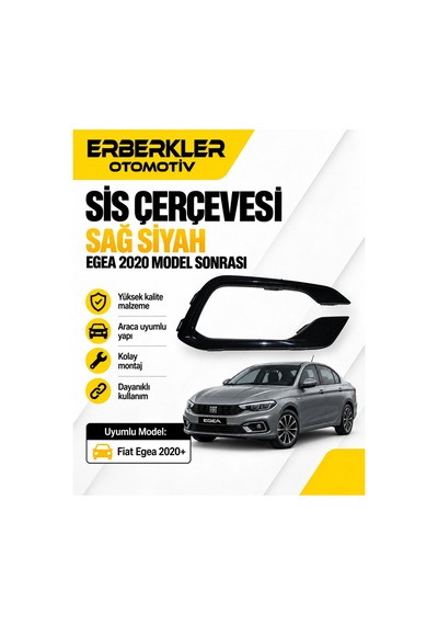 Sis Çerçevesi Sağ Siyah Egea 2020 Model Sonrası - Erb1609