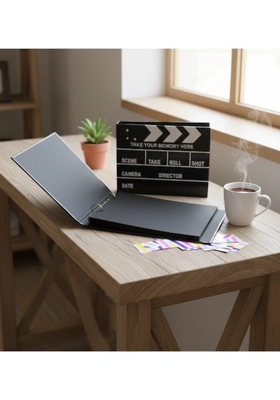 Klaket Fotoğraf Albümü Anı Defteri Scrapbook Film Tasarımlı Albüm Sevgiliye Özel Gün