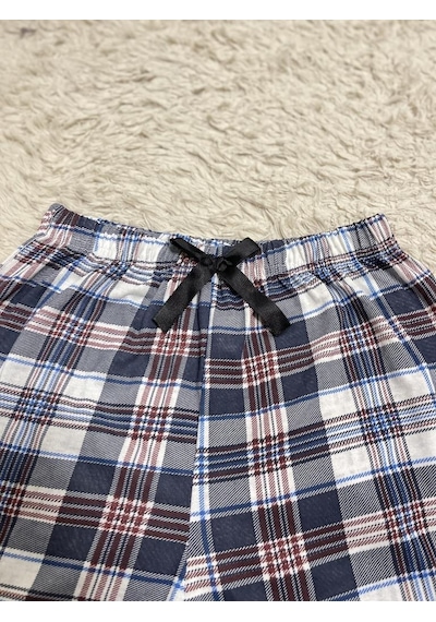 %100 Pamuk Kadın Yüksek Bel Dört Mevsim Şort Pijama