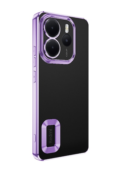 Mobilteam Redmi Note 14 4g Kılıf Kamera Korumalı Logo Gösteren Omega Kapak - Gold Altın