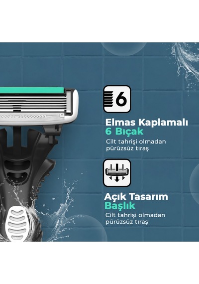 Dorco Pace 6 Bıçaklı Kullan At Tıraş Bıçağı 3lü