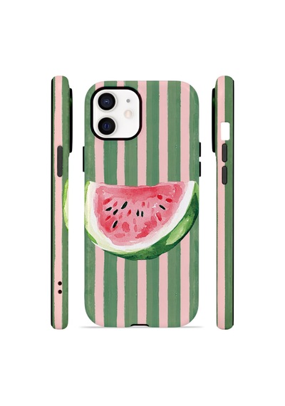 Apple iPhone Uyumlu 11 Vorian Çift Katmanlı Magsafe Kılıf Watermelon Postcard