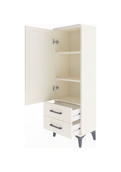 Arges Dolap 3 Raflı 2 Çekmeceli Tek Kapaklı 44x30x134 Aytaşı-... Aytaşı