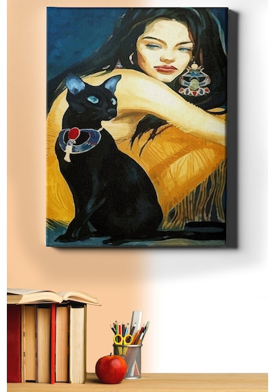 Webstyle Sayılarla Boyama Seti Kasnaklı Bastet Ve Mısır Prensesi 50 X 65 Cm