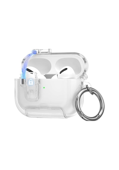 Apple Uyumlu AirPods Pro 3. Nesil İle Kılıf Standlı Kilitli Tpu Premium Matte Trip Case Şeffaf