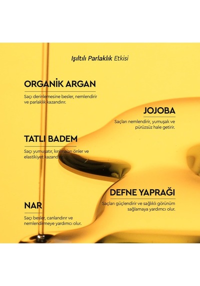 Işıltılı Parlaklık Sağlayan Bitkisel Saç Bakım Yağı - Tüm Saç Tipleri 32916213