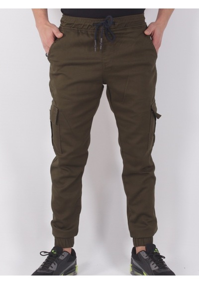 Black Steel Kargo Cepli Lastikli Erkek Pantolon-19000 (546193372) Vizon