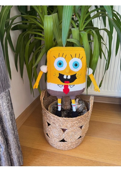 Dev Sünger Bob Sponge Bob AMİGURUMİ 35 CM