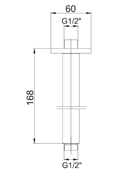 Eca Tavandan Duş Başlığı Borusu 280 MM 102126700 Diğer
