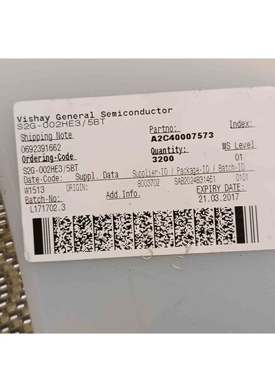 S2g-00hes/58t Vıshay Smd Diyot 143 Adet