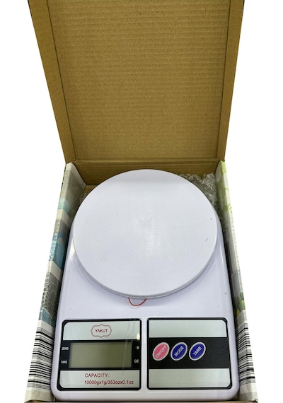 Yakut Hassas Dijital Lcd Ekranlı Mutfak Terazisi Tartısı - 10 Kg. Kapasiteli - 1 Adet