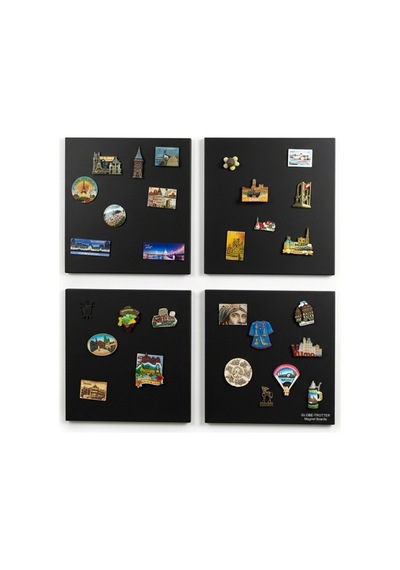 Globe Trotter Siyah Manyetik Magnet Panosu, Ekstra Büyük Boy Duvar Tipi Metal Magnet Saklama Ve Sunum Panosu 90x52 Cm - 943182827 60 X 90