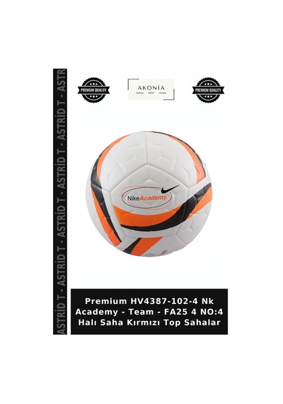 Premium Hv4387-102-4 Nk Academy - Team - Fa25 4 No:4 Halı Saha Kırmızı Top Sahalar Çok Renkli