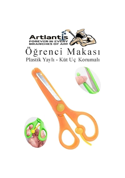 Öğrenci Makası Plastik Yaylı Ve Küt Uç Korumalı 1 Adet Okul Makası Çocuk Makası Çocuklar İçin Güvenli Okul Öncesi Anasınıfı Etkinlik